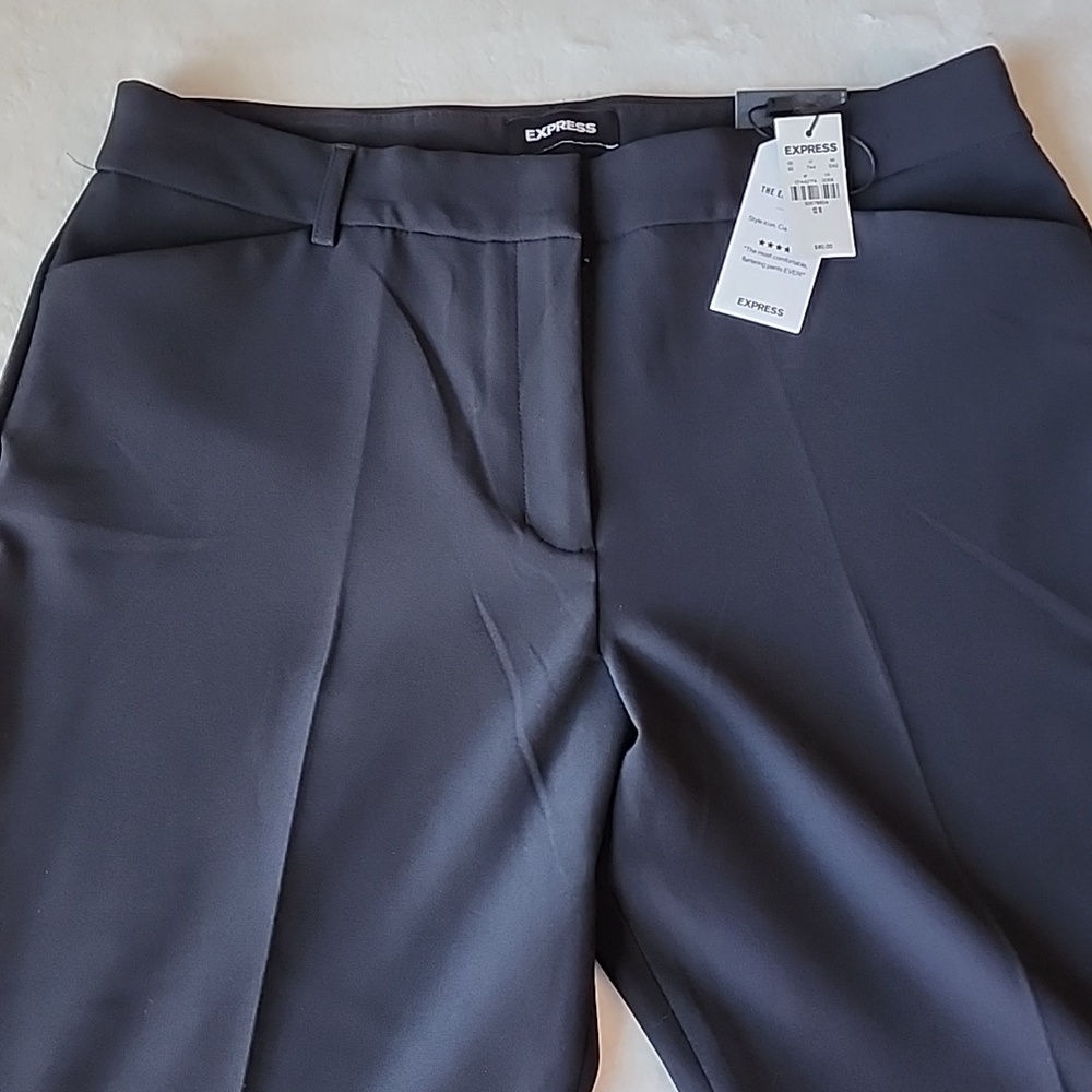 Express Flare Mid Rise Classic Black Dress Pants Brand New - Picture 3 of 11